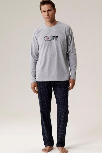 Pijama de barbati Atlantic NMP-390 cu maneca lunga