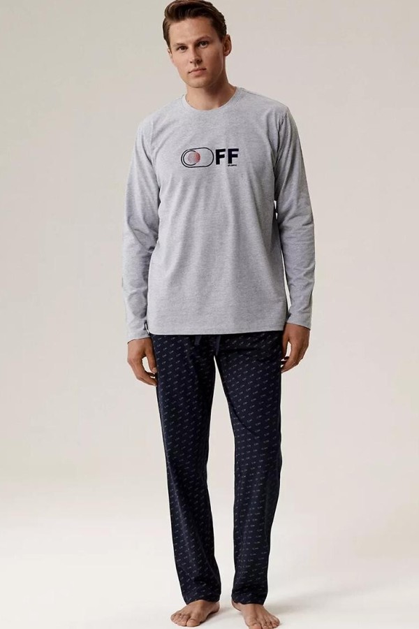 Pijama de barbati Atlantic NMP-390 cu maneca lunga
