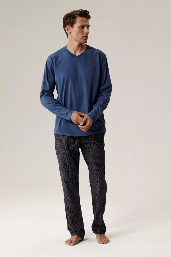 Pijama de barbati Atlantic NMP-389 cu maneca lunga