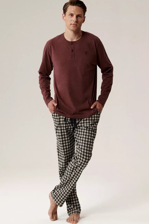 Pijama de barbati Atlantic NMP-394 cu maneca lunga