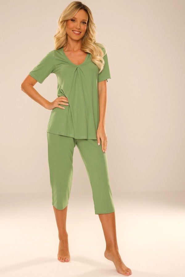 Pijama dama De Lafense 878 Dahlia maneca scurta