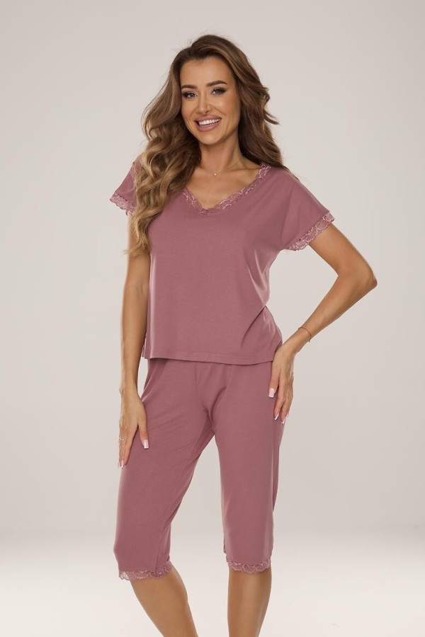 Pijama dama De Lafense 880 Hazel cu Maneca Scurta