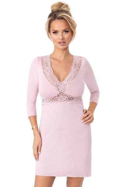 Camasa dama de noapte Donna Margo rochie de maneca 3/4