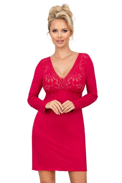 Camasa dama de noapte Donna Silvana Long maneca lunga