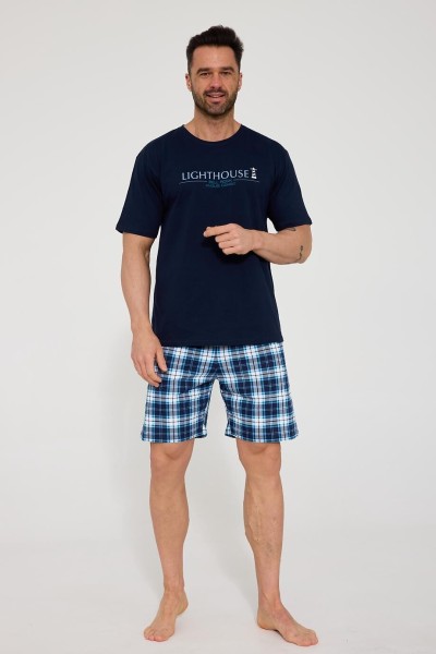 Pijama barbati Cornette 326/215 Lighthouse maneca scurta