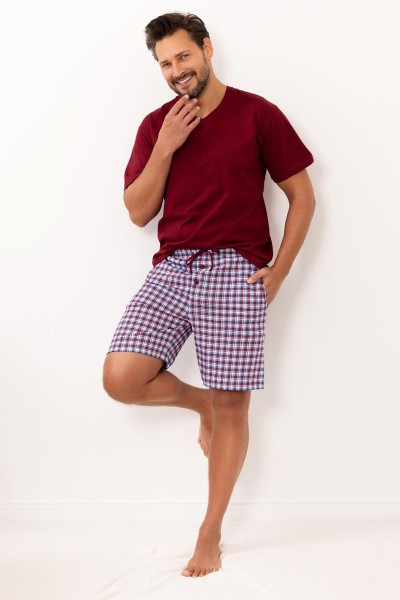 Pijama barbati Regina 6003 maneca scurta