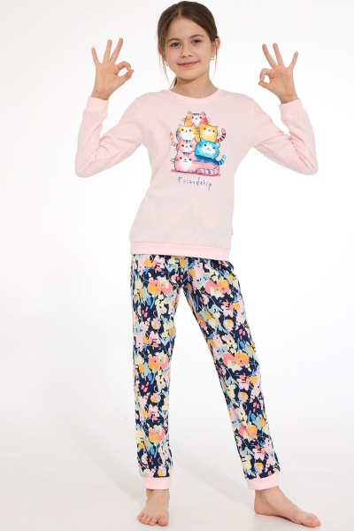 Pijama copii Cornette Young Girl 592/210 Friendship maneca lunga