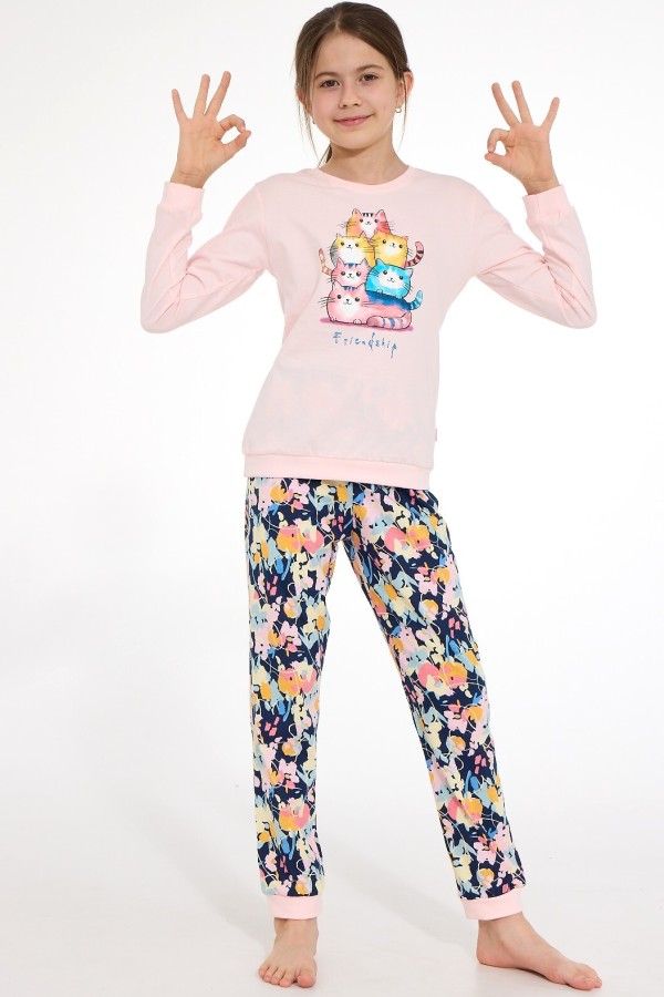 Pijama copii Cornette Young Girl 592/210 Friendship maneca lunga