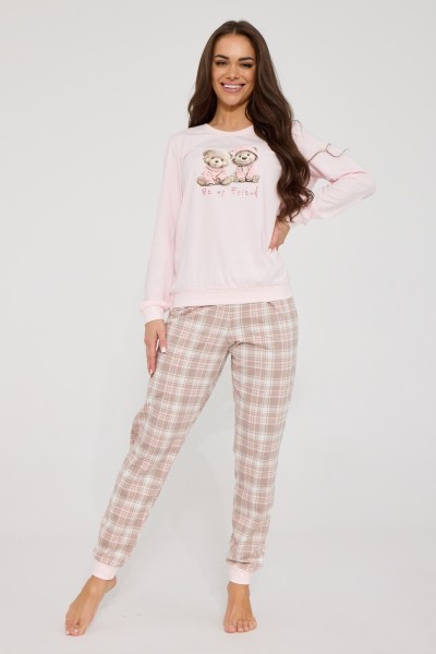Pijama dama Cornette 671/477 Be My Friend maneca lunga