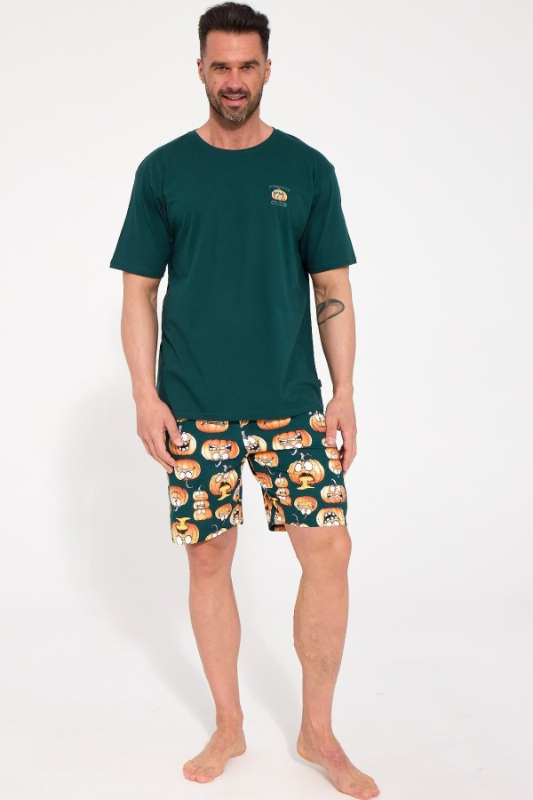 Pijama barbati Cornette 326/326 Pumpkin Club 2 maneca scurta