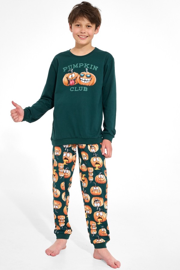 Pijama tineret Cornette Kids Boy 593/187 Pumpkin Club maneca lunga