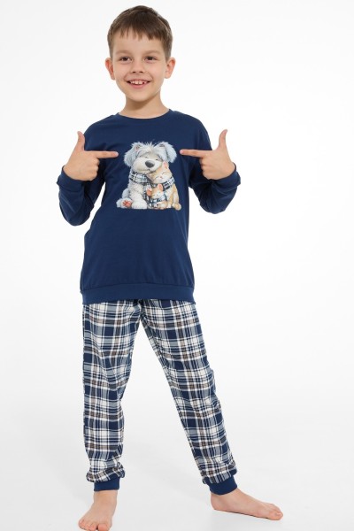 Pijama tineret Cornette Young Boy 966/185 Home Friends maneca lunga CORNETTE