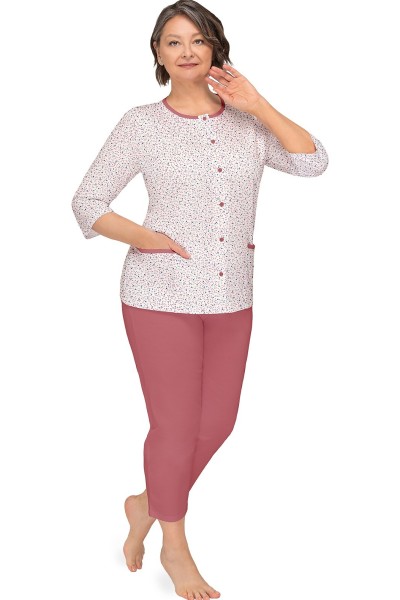 Pijama dama Martel Kasia II 266 deschisa maneca 3/4 MARTEL