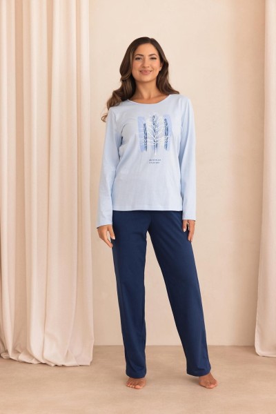 Pijama de dama Regina 4020 cu maneca lunga