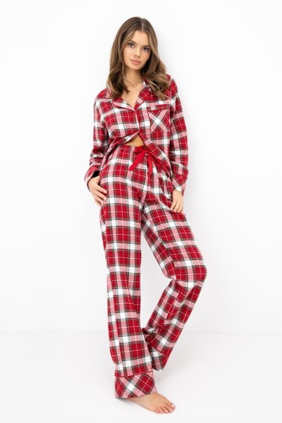Pijama dama Sensis Yulie maneca lunga cu nasturi SENSIS